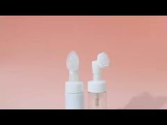 Pembersih wajah kosmetik kosong 100ml, 150ml, 200ml botol pompa busa mousse plastik putih transparan