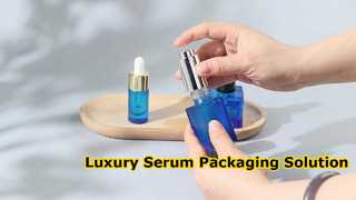 Botol Penetes Serum Kaca Biru Premium
