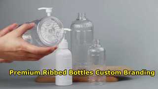 Botol Pompa Lotion PET Ribbed Premium untuk Merek Anda
