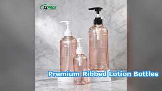 Botol Pompa Lotion PET Bergaris Premium Pabrik Langsung