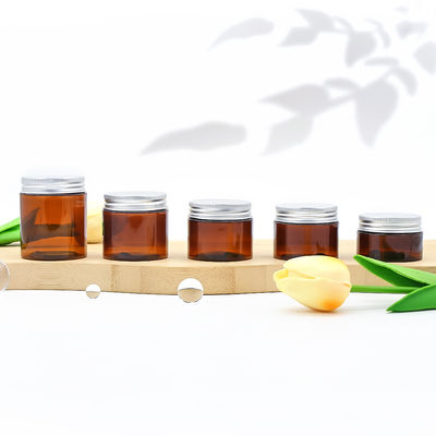 ISO 9001 Certified Amber Color Light-Blocking Protection Cosmetic Cream Jar and Plastic Cream Jar
