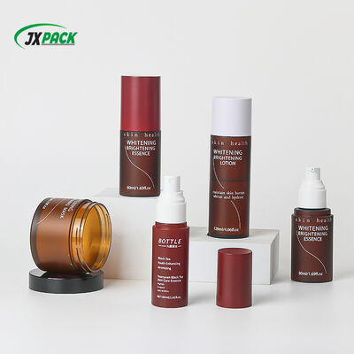 Produsen Set Botol Kosmetik Amber PET | Semprotan, Lotion, Botol Toner & Toples Krim | Kemasan OEM